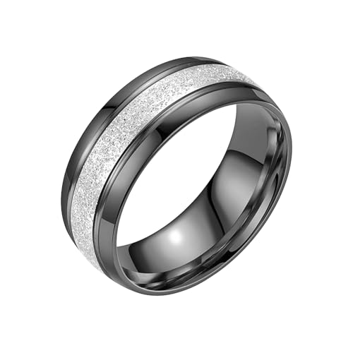 HUANGBONIG Herrenring aus mattiertem Titan, europäisches und amerikanisches Design, schlichtes Design, No.8 HUANGBONIG Herrenring aus mattiertem Titan, europäisches und amerikanisches Design, schlichtes Design, No.8 von HUANGBONIG