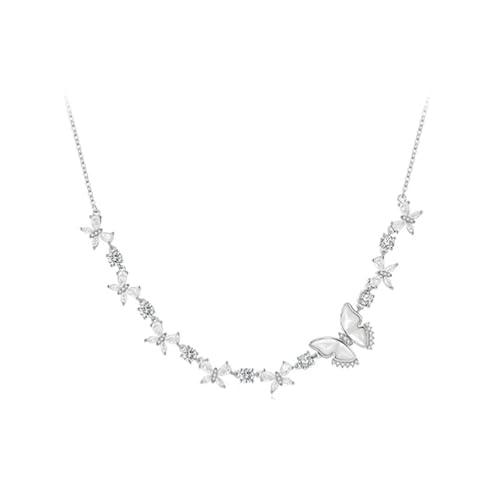 HUANGBONIG Kreative Schmetterlings-Halskette, einfache Diamant-Schlüsselbein-Halskette von HUANGBONIG