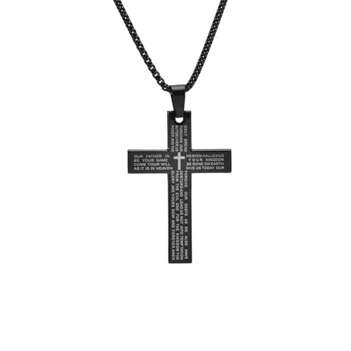HUANGBONIG Kreuz-Anhänger aus Titanstahl, personalisierter Herren-Pullover-Kettenanhänger HUANGBONIG Kreuz-Anhänger aus Titanstahl, personalisierter Herren-Pullover-Kettenanhänger von HUANGBONIG