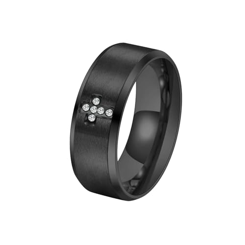 HUANGBONIG Kreuzring für Herren, schlichter Titanschmuck, No. 8 HUANGBONIG Kreuzring für Herren, schlichter Titanschmuck, No. 8 von HUANGBONIG