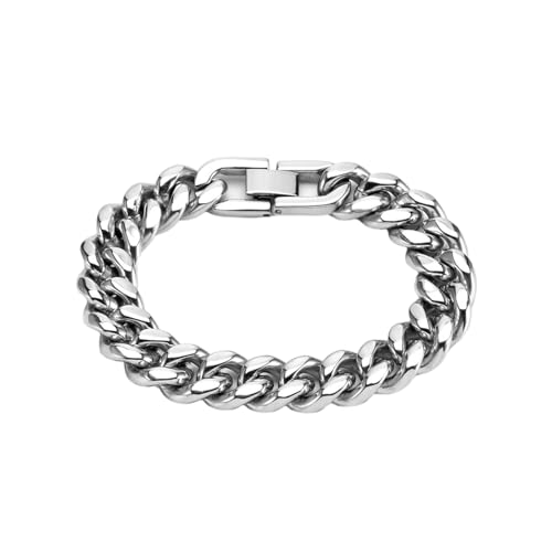 HUANGBONIG Kuba-Kette für Herren, Punk, spiegelnd, kreativer Hip-Hop-Schmuck aus Edelstahl HUANGBONIG Kuba-Kette für Herren, Punk, spiegelnd, kreativer Hip-Hop-Schmuck aus Edelstahl von HUANGBONIG