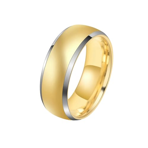 HUANGBONIG Modischer Wolframstahl-Ring, glänzend, schlicht, kreativer Retro-Ring, 11(th) von HUANGBONIG