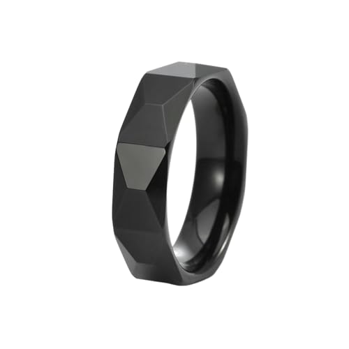 HUANGBONIG Modischer schlichter Diamantring für Herren, lässiger Wolframstahlring, No. 8 HUANGBONIG Modischer schlichter Diamantring für Herren, lässiger Wolframstahlring, No. 8 von HUANGBONIG