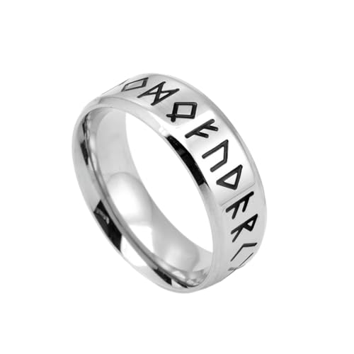 HUANGBONIG Nordischer Edelstahlring für Herren, digital, exquisites Design, No. 7 von HUANGBONIG