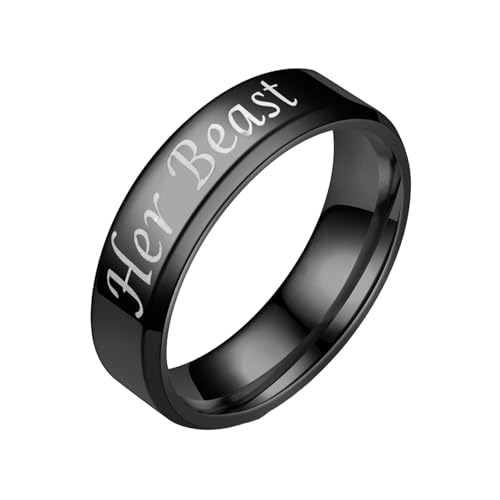 HUANGBONIG Paare in Europa und Amerika, schlichtes Hip-Hop-Design, exquisiter Ring, No.9 von HUANGBONIG