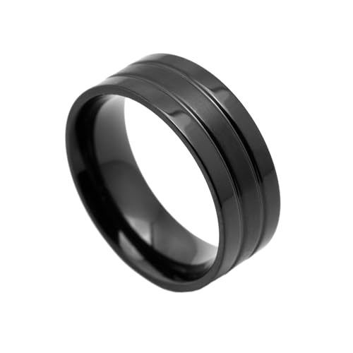 HUANGBONIG Persönlichkeit Herren Edelstahl Ring Matt Ring Zubehör, No. 8 HUANGBONIG Persönlichkeit Herren Edelstahl Ring Matt Ring Zubehör, No. 8 von HUANGBONIG
