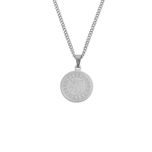 HUANGBONIG Persönlichkeits-Edelstahl-Rund-Marken-Pullover-Kette für Herren, kreativer Persönlichkeits- HUANGBONIG Persönlichkeits-Edelstahl-Rund-Marken-Pullover-Kette für Herren, kreativer Persönlichkeits- von HUANGBONIG