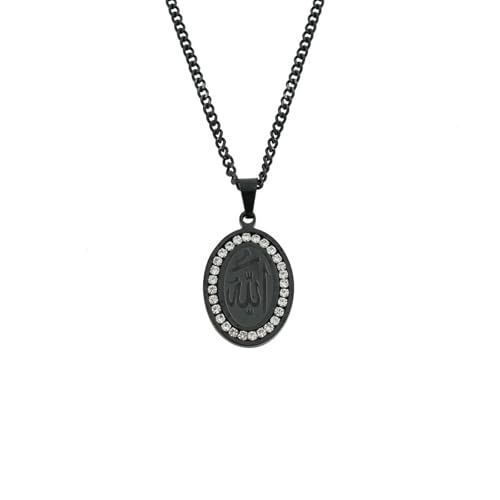 HUANGBONIG Persönlichkeits-ovale lange Titan-Pullover-Kette, kreative lange Diamant-Halskette von HUANGBONIG