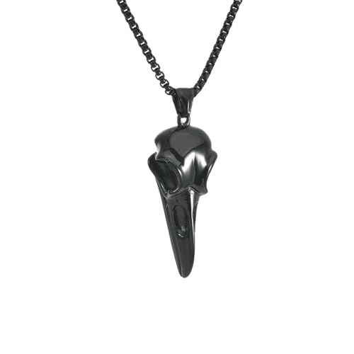 HUANGBONIG Punk Titan Krähe Anhänger Herren Persönlichkeit Lange Pullover Kette HUANGBONIG Punk Titan Krähe Anhänger Herren Persönlichkeit Lange Pullover Kette von HUANGBONIG