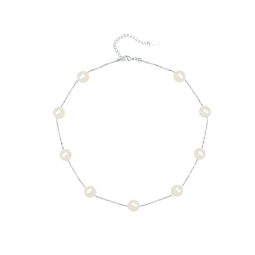 HUANGBONIG Schlichte Damen-Perlenkette mit einem Gefühl von und einer Pulloverkette. von HUANGBONIG