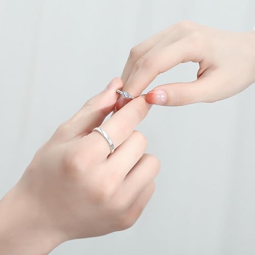 HUANGBONIG Schlichtes und exquisites Ringdesign für Damen, Metall von HUANGBONIG