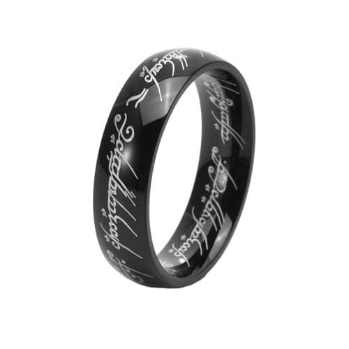 HUANGBONIG Titan-Stahl, schlichter Persönlichkeitsring, Edelstahl, kreativer Freizeitschmuck, 11(th) von HUANGBONIG