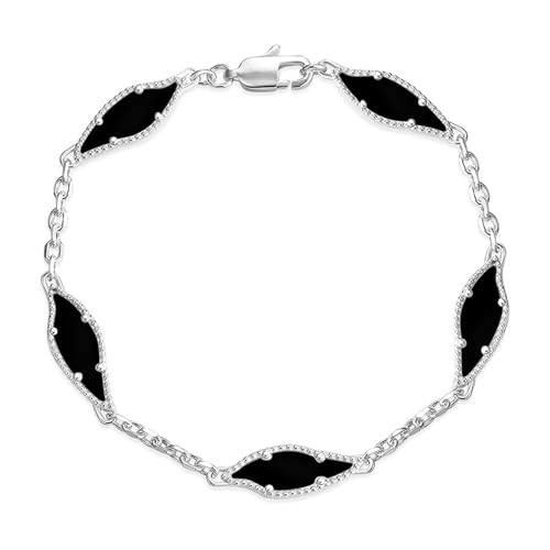 HUANGBONIG Weißes Fritillaria-Achat-Armband, gestapelt, Damen-Designschmuck. von HUANGBONIG