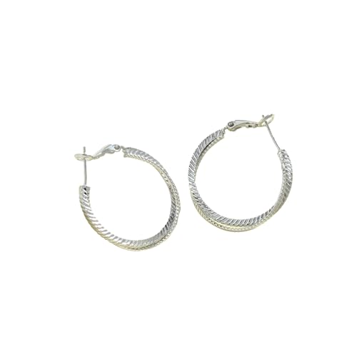 Modische Ohrringe mit Ringgewinde, Ohrschnalle, Metall, farbkonservierende Galvanik-Ohrringe von HUANGBONIG