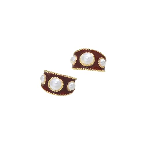 Schlichte Retro-Ohrringe für Damen, Hongkong-Perlen, französischer eleganter Temperamentschmuck von HUANGBONIG