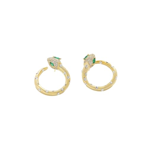 Schlichte und exquisite Schlangenkreis-Ohrringe für Damen von HUANGBONIG