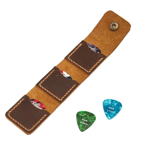 HUANGGG Aufbewahrungstasche für Gitarrenplektren, Gitarrenplektren-Halter, PU-Leder, Gitarrenplektren-Organizer, Plektrumhalter HUANGGG Aufbewahrungstasche für Gitarrenplektren, Gitarrenplektren-Halter, PU-Leder, Gitarrenplektren-Organizer, Plektrumhalter von HUANGGG