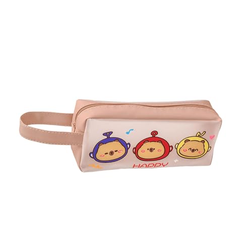 HUANGGG Cartoon-Federmäppchen, wasserabweisend, PU-Bleistifttasche mit Griff, tragbarer Stift-Organizer, Aufbewahrungstasche, Reise-Make-up-Tasche HUANGGG Cartoon-Federmäppchen, wasserabweisend, PU-Bleistifttasche mit Griff, tragbarer Stift-Organizer, Aufbewahrungstasche, Reise-Make-up-Tasche von HUANGGG