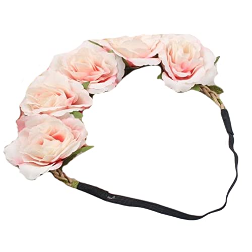 HUANIZI Blumenstirnbänder für Damen, Brautblumenkronen für Hochzeit, Blumengirlande, Krone, Haarkranz, Brautblumen-Haarbänder von HUANIZI
