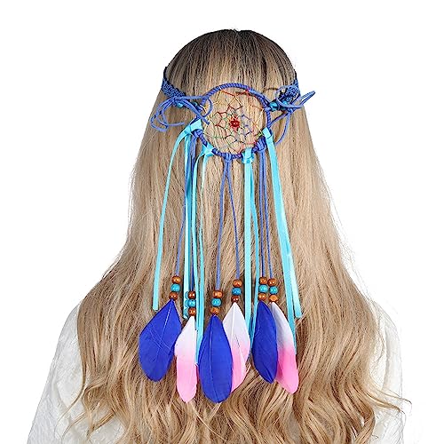 HUANIZI Böhmisches Feder-Haarband für 55–60 cm Kopfumfang, für Kinder und Mädchen, Geburtstagsgeschenk von HUANIZI