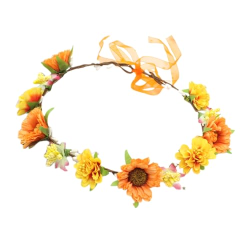 HUANIZI Bunte Blumen-Haarbänder für Damen, Braut, Blumenkranz, geeignet für verschiedene Anlässe von HUANIZI