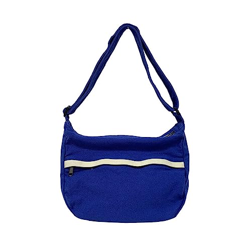 HUANIZI Damen-Schultasche, Kuriertasche für Damen, Schultertasche, solide, große Kapazität, lässige Damentasche, Blau, 32x11x26cm von HUANIZI