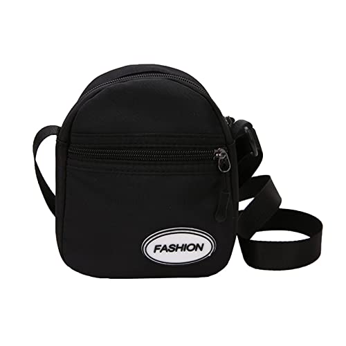 HUANIZI Damen-Umhängetasche, modisch, lässig, Outdoor, Nylon, Handtasche, Reißverschluss, Kuriertasche, Crossbody-Tasche, Schwarz, AS THE PIC SHOW von HUANIZI