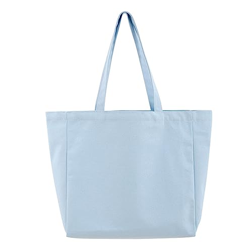 HUANIZI Einkaufstasche, einfarbig, lässig, große Kapazität, Einkaufs-Umhängetasche, für Damen und Mädchen, modische Hobo-Taschen, Damengeldbörse, Blau, 34x12x31cm von HUANIZI