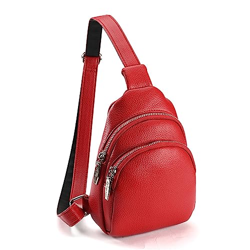 HUANIZI Hüfttasche aus PU-Kunststoff, große Kapazität, Sport-Gürteltasche, Brusttasche, multifunktional, Damen, Crossbody, Hüfttasche, Schultertasche, R, 15x8x21cm von HUANIZI