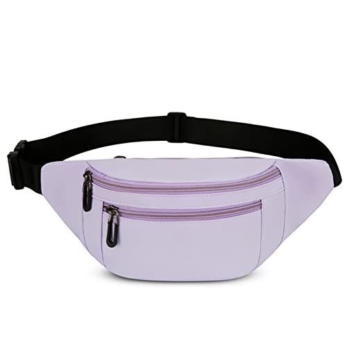 HUANIZI Hüfttaschen für Damen, Oxford-Freizeit, einfarbig, Schultertasche, Umhängetasche, Brusttasche, Kuriergürteltasche, Violett, 35x13x7cm von HUANIZI