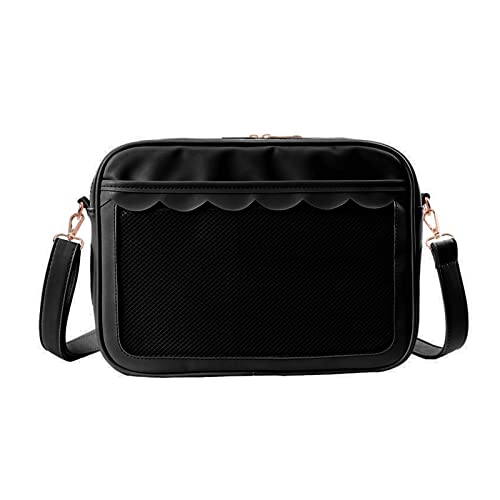 HUANIZI Ita Bag Damen transparente Kuriertasche Mädchen JK Bag Süße Schultertasche japanischer Stil Mädchen Geldbörsen und Handtaschen, Schwarz, AS THE PIC SHOW von HUANIZI