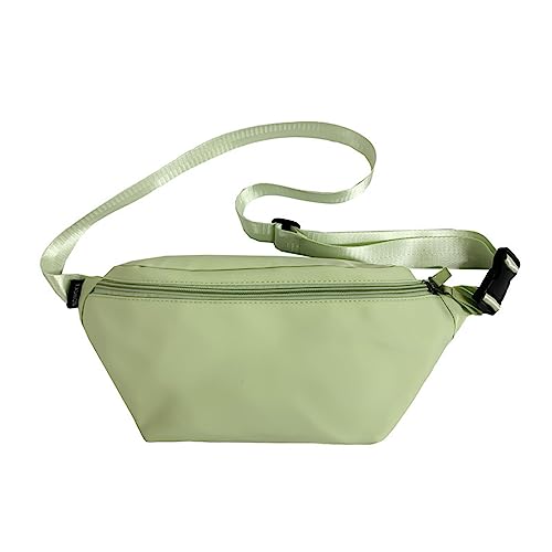 HUANIZI Lässige Hüfttasche, Hüfttasche, Street-Style, Damen-Gürteltaschen, große Kapazität, Nylon-Schultertaschen, Crossbody-Tasche, Grün , 35x3x17cm von HUANIZI