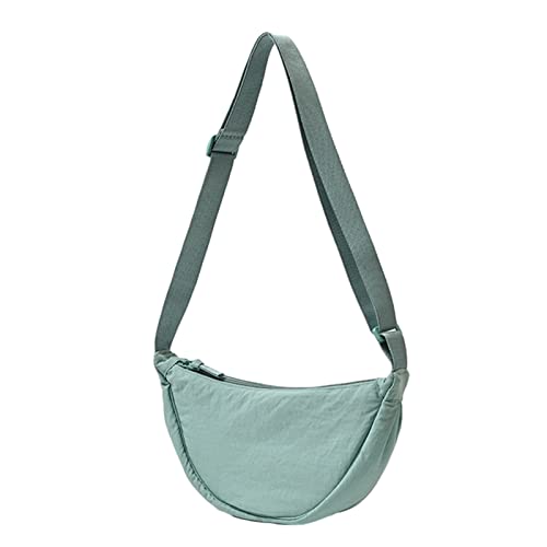 HUANIZI Lässige Nylon-Hobos-Crossbody-Tasche für Damen und Herren, Schultertaschen, große Kapazität, Damen-Reisetasche, Einkaufstasche für Damen, Blau, 30 x 17 x 10cm von HUANIZI