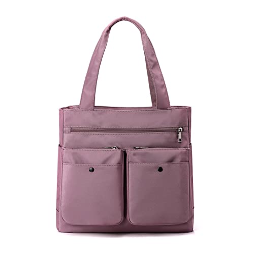 HUANIZI Modische Damen-Handtasche, große Kapazität, Nylon, Reisetasche, Schultertasche, mehrere Taschen, leichte Tasche, Violett, AS THE PIC SHOW von HUANIZI