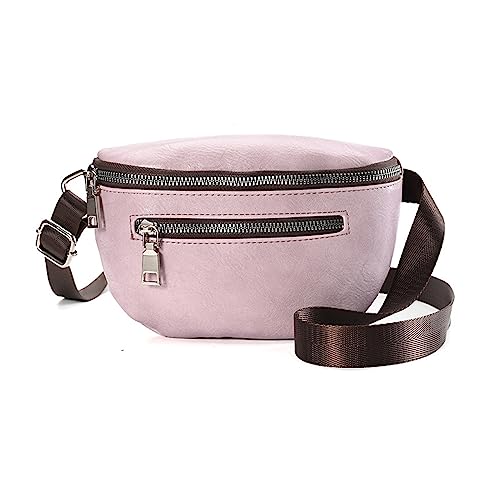 HUANIZI Modische Hüfttasche für Damen, Halbmond-Gürteltasche, große Kapazität, Brusttasche, Bauchtasche mit verstellbarem Riemen, Violett, 21x8x14cm von HUANIZI