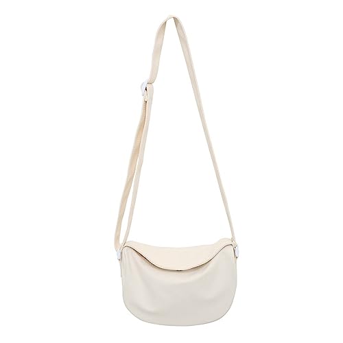 HUANIZI Modische Tasche, Knödeltasche, Schultertaschen für Mädchen, Frauen, Halbmond-Taschen, Damen-Geldbörse, Crossbody-Tasche, einfarbig, trendige Tasche, Weiss/opulenter Garten, 10x22x18cm von HUANIZI