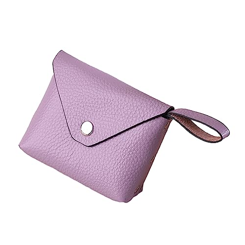 HUANIZI Modische kurze Geldbörse, kleine Geldbörsen, Kartenhalter, Geldtasche, Münztasche, Kleingeldfach, für Damen und Herren, Violett, 10x7.8x3.5cm von HUANIZI