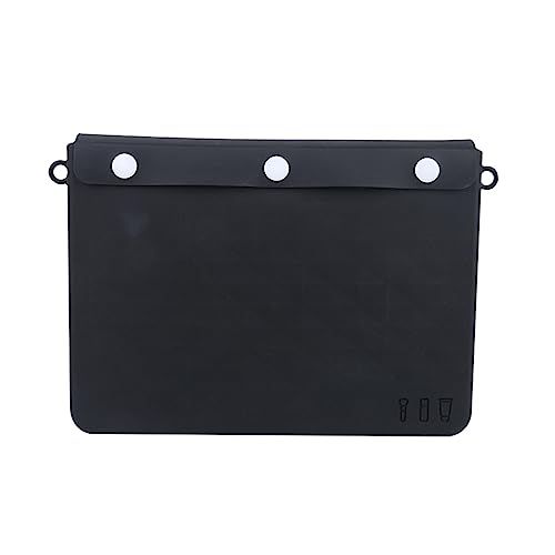 HUANIZI Multifunktionale Make-up-Tasche aus Silikon, große Kapazität, Reise-Kulturbeutel für Frauen, Kosmetiktasche für Schönheitswerkzeuge, Schwarz, 22.5x3x22cm von HUANIZI