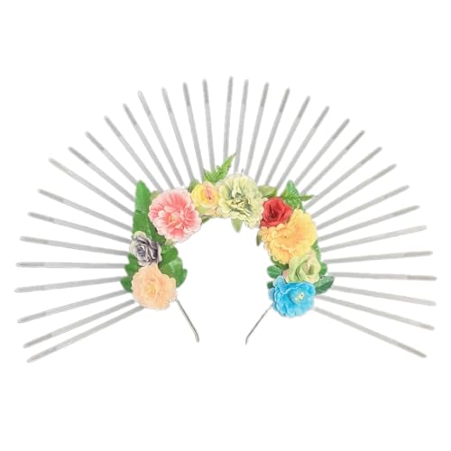 HUANIZI of Notre Damen Haarband mit Fünf-Sterne-Kopf-Schnalle, lustig, übertriebene, neuartige Kronen, Halloween-Hexen-Stirnband, fünfzackiger Stern, runde Kopfbedeckung für Frauen, Wie beschrieben von HUANIZI