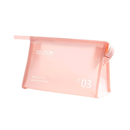 HUANIZI und leichte Sommer-Kosmetiktasche, PVC-Make-up-Tasche, Strandtasche, Reise-Kulturbeutel für Damen und Mädchen, Pink, AS THE PIC SHOW von HUANIZI