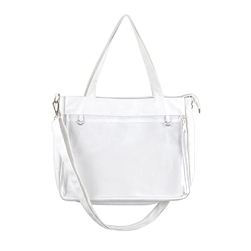 JK Umhängetasche für Mädchen, niedliche Umhängetasche, Damen, transparent, Kuriertasche, schöne Handtasche, Studenten, Segeltuch, Weiss/opulenter Garten, bare bag von HUANIZI