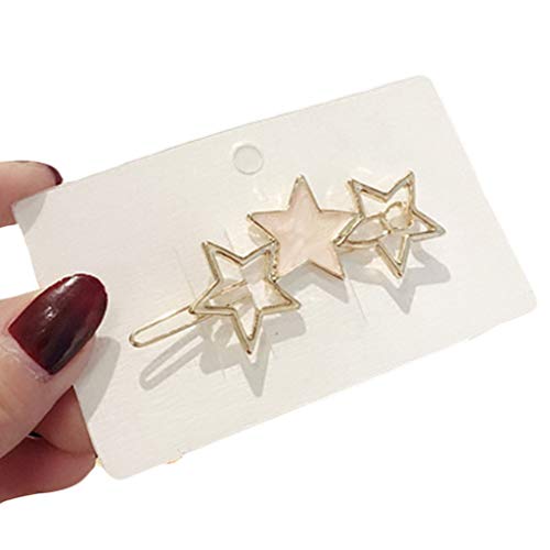 Japanische Haarspangen für Damen und Mädchen, metallisch, geometrisch, mit ausgehöhlten Sternen, Tischbeine von HUANIZI
