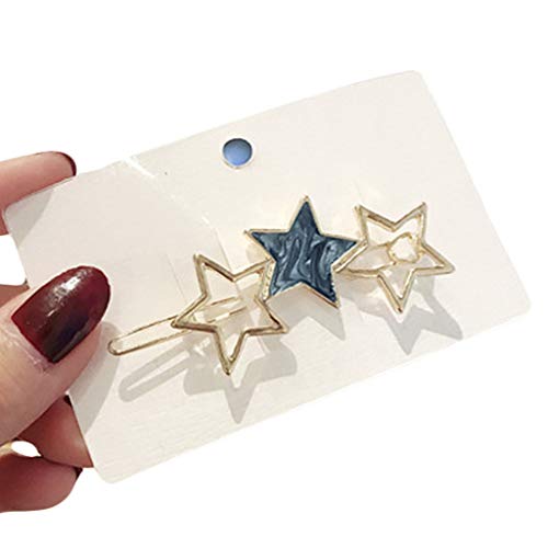 Japanische Haarspangen für Damen und Mädchen, metallisch, geometrisch, mit ausgehöhlten Sternen, Tischbeine von HUANIZI