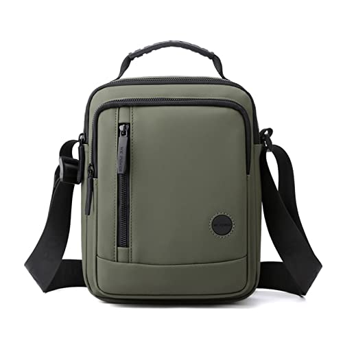 Umhängetasche für Herren, große Kapazität, Reisetasche, lässig, Handtasche, einfache Schultertasche für Sport, Workout, Wandern, Grün (Army Green), Small von HUANIZI