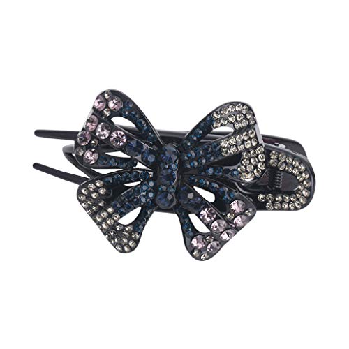 Strass Schmetterling Haarclip flexibel langlebig Design Frauen Haare Schablonen-Klammer Frauenhaarklammern mit Knoten von HUANLE