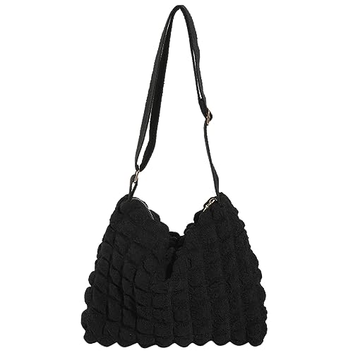 HUAOLAWQ Gepolsterte Umhängetasche for Damen, große Kapazität, gesteppte Umhängetasche, trendige, verstellbare Riemen, tägliche Dating-Tasche von HUAOLAWQ