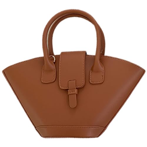 HUAOLAWQ Luxus-Designer-Mode-Handtasche, großes Fassungsvermögen, trendige Umhängetasche, Trapez-Tasche mit Griff oben, fächerförmige Beuteltasche for Damen von HUAOLAWQ