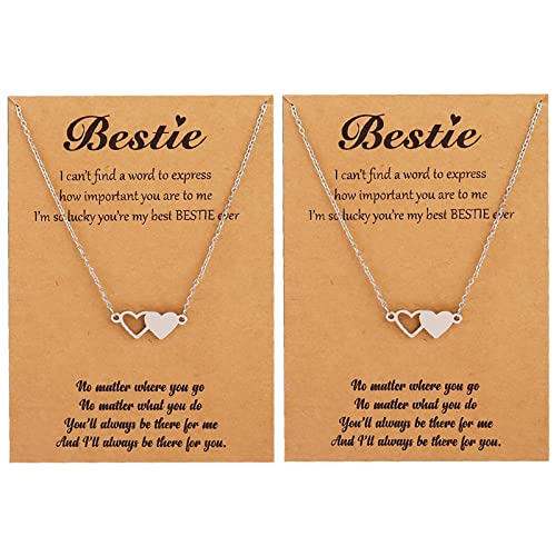 HUASAI 2/3/4/5 Best Friend Necklace Gifts for Women Bff Necklace Trendy Sister Necklace Gifts for 2 Friendship Necklaces Heart Matching Stocking Stuffers for Christmas Gifts von HUASAI