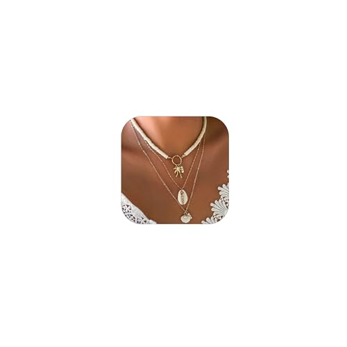 HUASAI Damen Sommer Boho Dainty Gold Starfish Shell Necklace für Frauen, Outdoor-Enthusiasten, jung bis alt von HUASAI