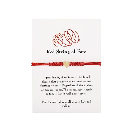 HUASAI Red String Bracelet for Protection Good Luck Adjustable String Bracelets 7 Knots Bracelet Protection Gifts for Women von HUASAI